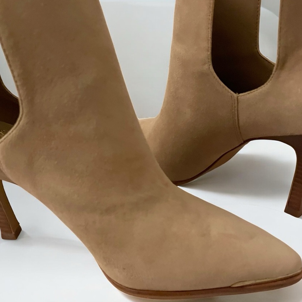 Vince Camuto Frendin Leather Tan Booties Size 9.5 - Picture 7 of 15